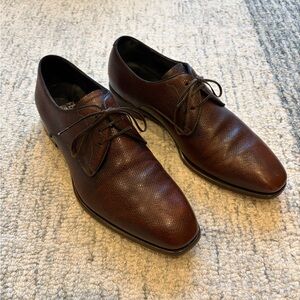 Salvatore Ferragamo Dark Brown Leather Oxfords